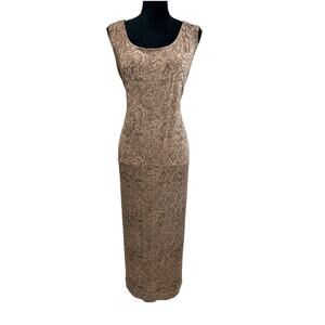 VTG Y2K 90s Whimsigoth Lace Maxi Dress 20W Fairy Grunge Slinky Hoco Formal Glam